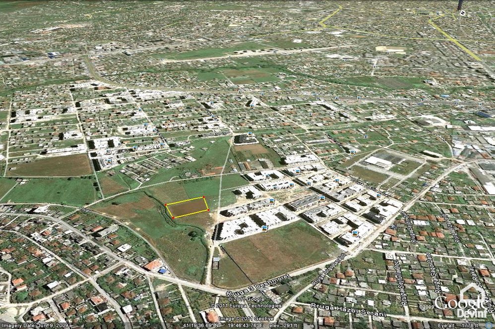 Tirane For Sale Land The land is positioned near the buildings in the area of new Ring of Tirana, near Yzberisht Building Plot
