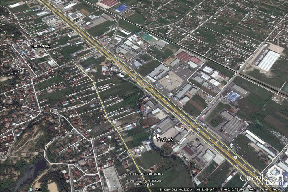 Tirane For Sale Land Tirane-Durres Highway Industrial Land