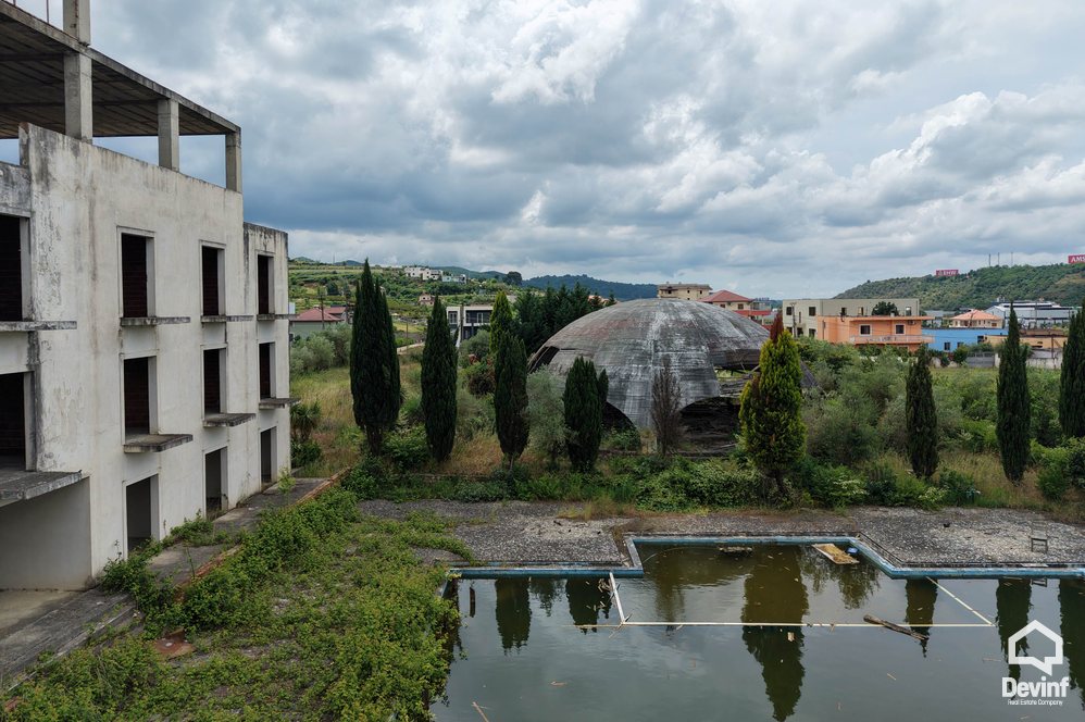 Tirane For Sale Multifunctional Building Vore-Marikaj secondary road Warehouse show room restorant Hotel azil resort qender logjistike Klinikë Reabilitimi