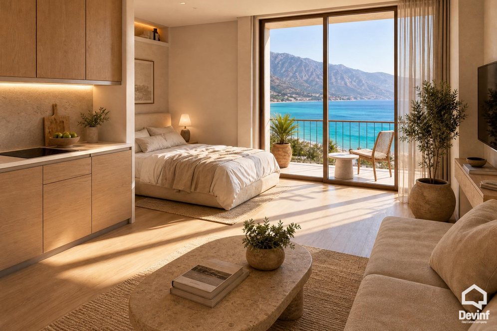 Shkoder For Sale Apartment Garsoniere Baks Bay, Rrjoll, Velipojë bregdet Residential Complex investim Bedsit