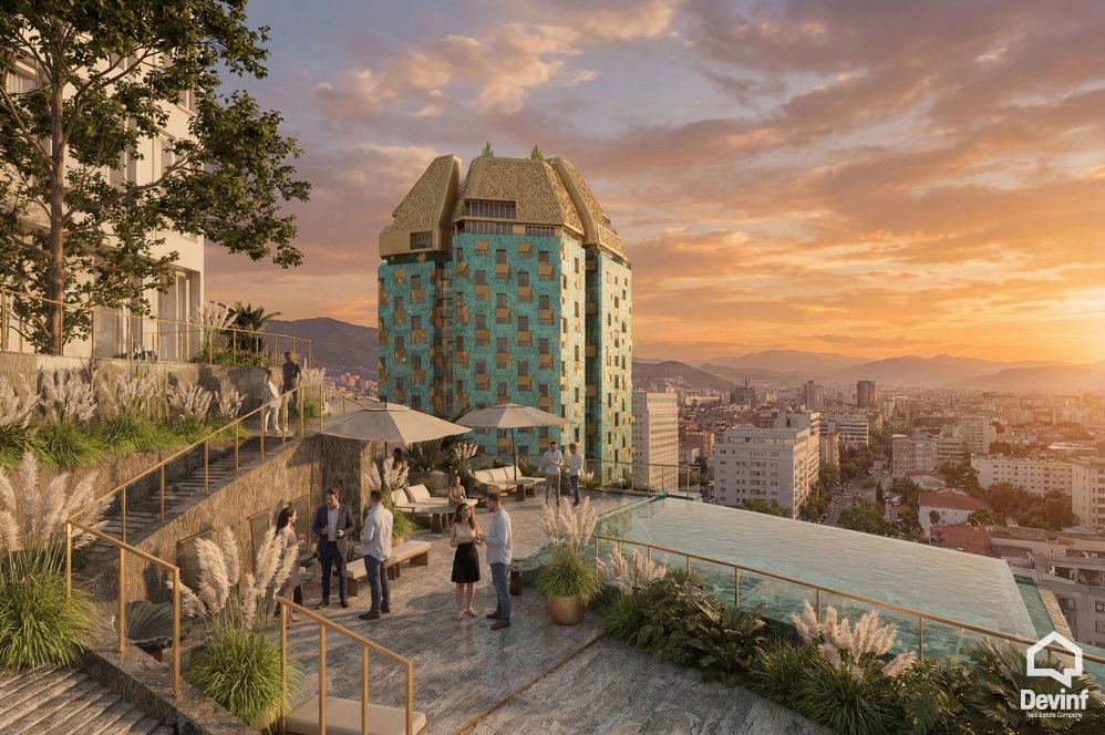Tirane For Sale Apartment 1+1 Bazaar Gate Apartment investim Rezidence