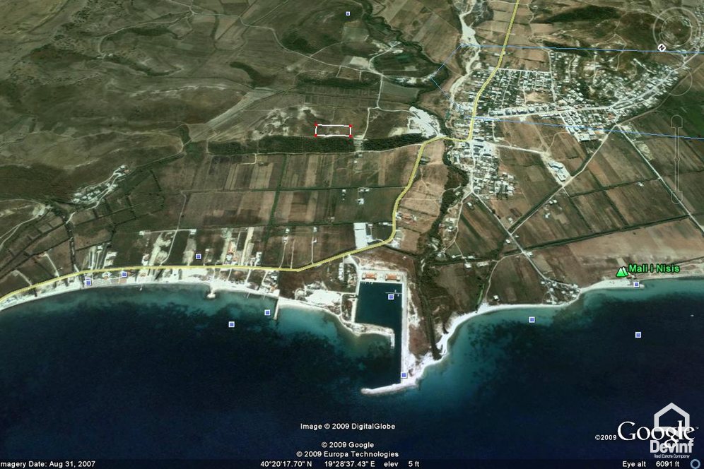 Vlore For Sale Land  Located in Radhima beach, Vlora. Coast Land