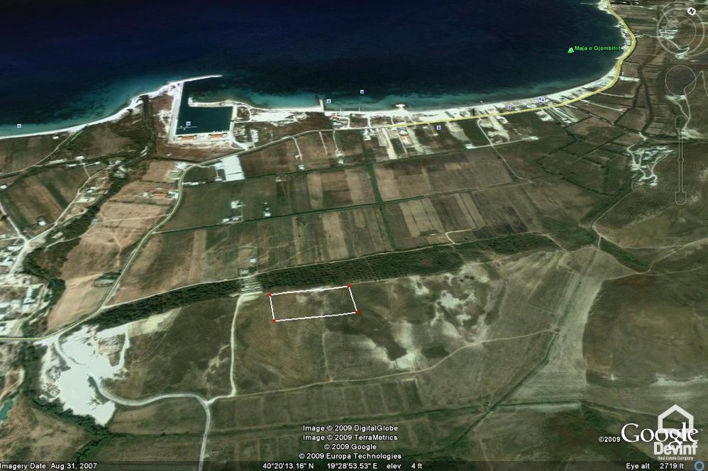 Vlore For Sale Land  Located in Radhima beach, Vlora. Coast Land