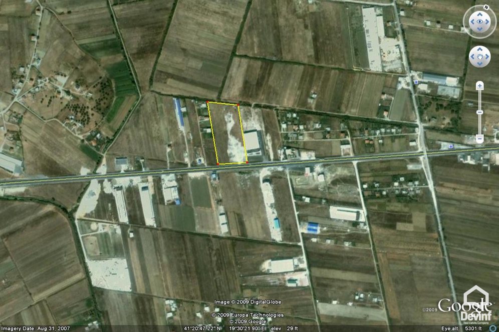 Durres For Sale Land  Located on the highway Tirana-Durres, 4 Km from Durres city.  Industrial Land