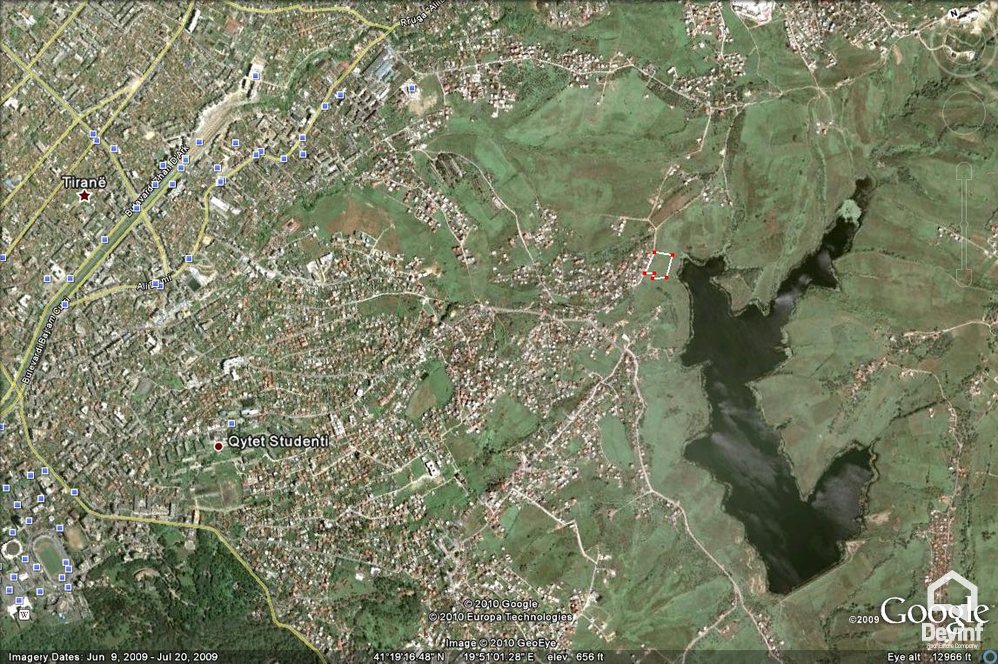 Tirane For Sale Land  This plot is located near by the lake of Farka, in south of Tirana. Building Plot