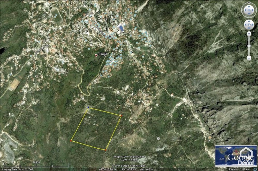 Kruje For Sale Land  The land is positoned close to Kruja Castle Building Plot