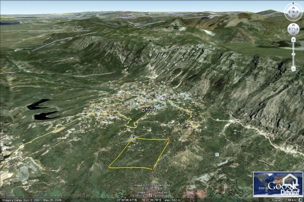 Kruje For Sale Land  The land is positoned close to Kruja Castle Building Plot