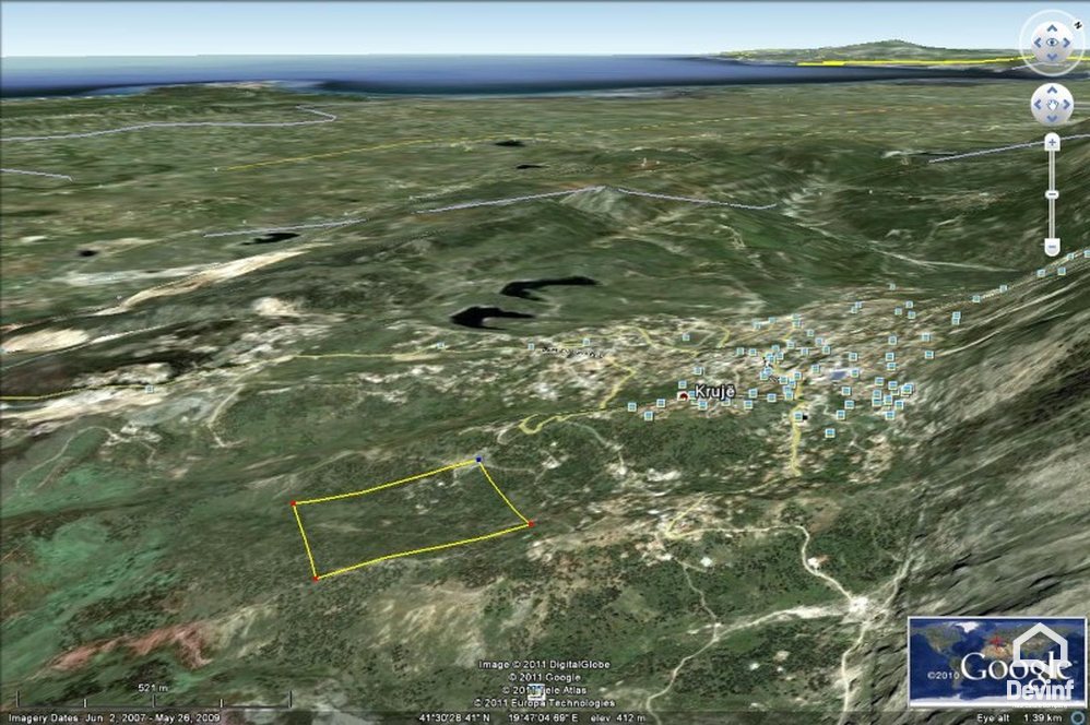 Kruje For Sale Land  The land is positoned close to Kruja Castle Building Plot