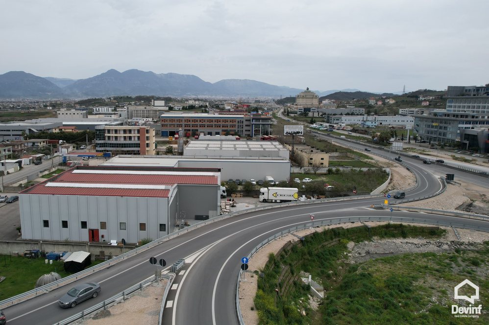 Tirane For Sale Warehouse  The intersection of the Tirana - Durrës Highway with the Thumanë - Kashar Highway. Warehouse Fabrication industri fasoneri ekspozite