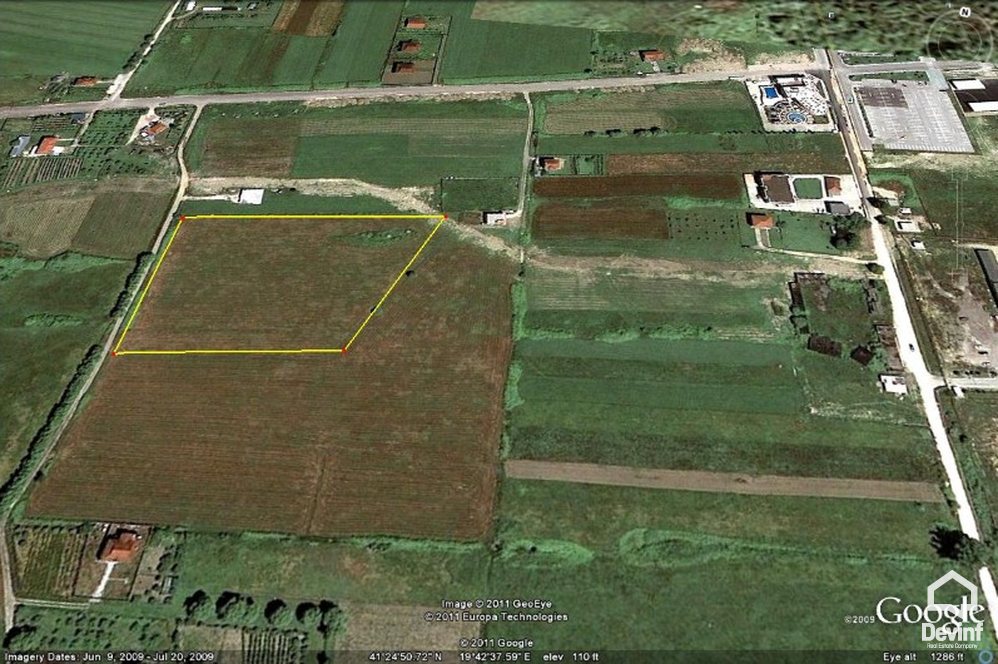 Tirane For Sale Land  Located near Tirana-Rinas Road Industrial Land
