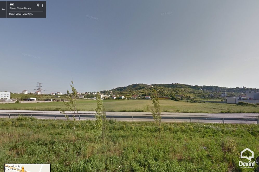 Tirane For Sale Land  Located in Tirana-Durres Highway, in the 8-th Km, before the new road to Rinas. Industrial Land