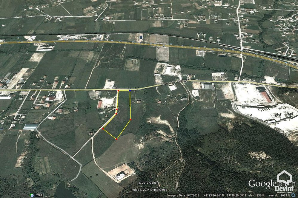 Tirane For Sale Land  The land is positioned on the secondary road of the Highway Tirana-Vora Industrial Land