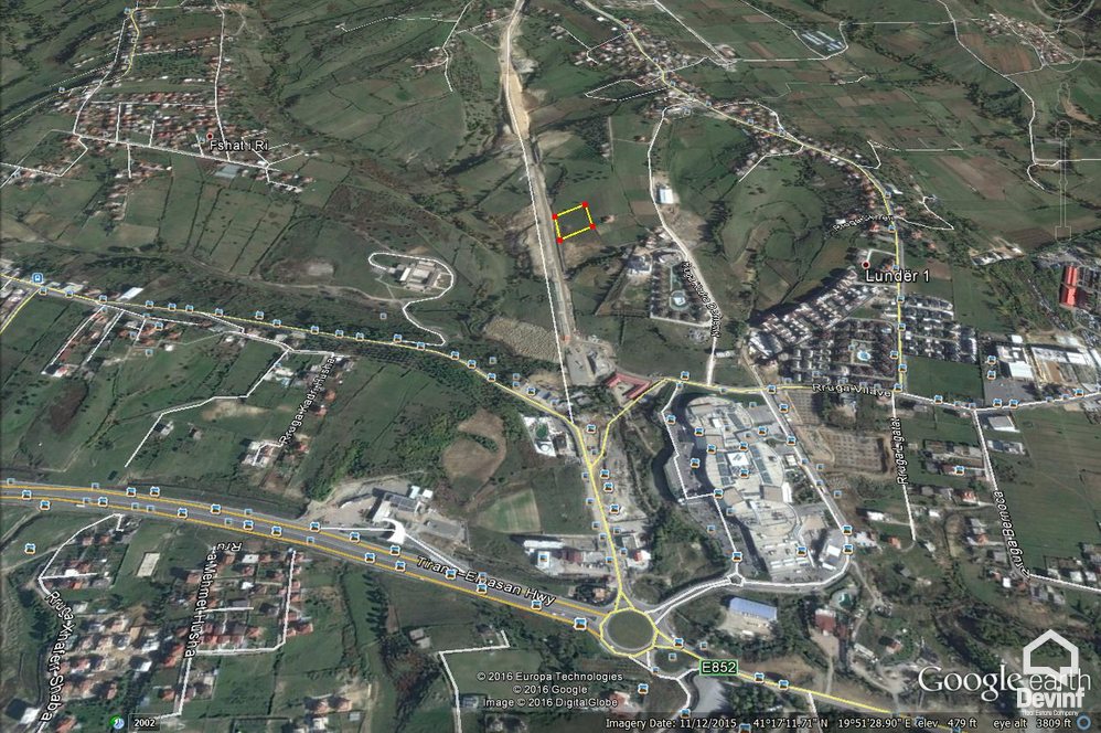 Tirane For Sale Land  The land is located near Tirana East Gate Center Building Plot