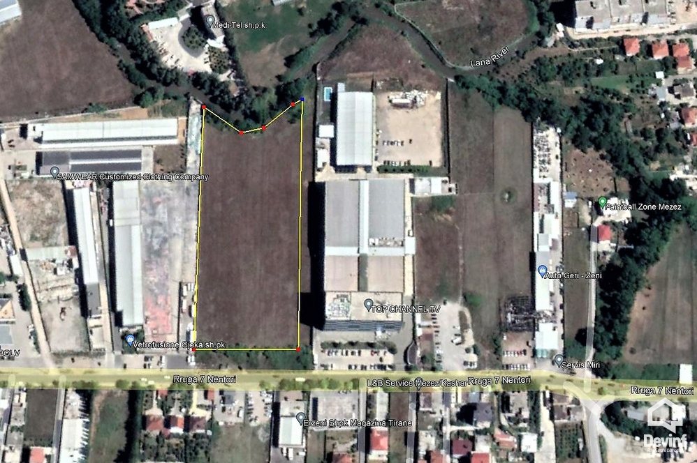 Tirane For Sale Land  Near Top Channel, Mezes Building Plot Industrial Land industri show room ekspozite