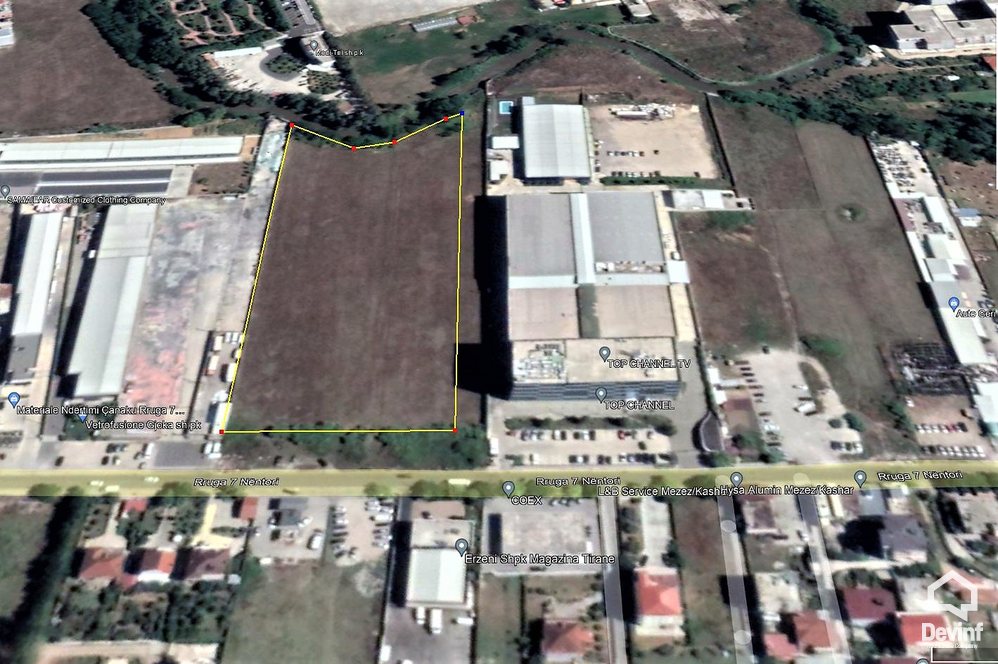 Tirane For Sale Land  Near Top Channel, Mezes Building Plot Industrial Land industri show room ekspozite